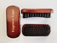 Customize Logo-Red Beech Wood Handle Boar Bristle Brush For Men Beard Care Makeup Grooming