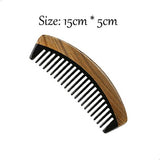 Engrave Your Logo- Greensandalwood+Ox Horn Combs For Men Beard Women Hair Comb beard brush