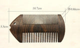LOGO Customized-Natural BlackSandalwood Wood Combs Two Sides Tooth Beard Comb Women Hair brush not black painting