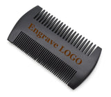 Customized-Black Peach Wood Fine/Wide Tooth Comb For Men Hair/Beard Care Grooming Comb Hair Brush