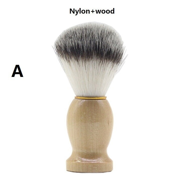 Customize logo-Brown Wood handle Nylon or Boar  bristle shaving brushes Beard Grooming Tool