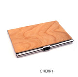 Customize Logo-New Kind Wood+Metal Card Case Card Holder