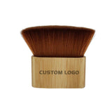 Customized LOGO-Barber Brush for Cleaning Hairs Bamboo Handle with Soft Fiber For Barbershop Neck Brush