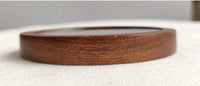 Engrave Logo-Blackgoldensandalwood wood handle mirror round mini mirror travel size mirror makeup tool