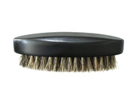 Customize Logo-Boar Bristle Beard Brush Black Wood Handle Face Brush Wooden Facial Cleaning Brush for Men Grooming