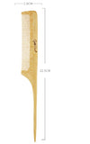 Customize Logo-Bamboo Wood comb Fine tooth tail comb long handle comb beard care hair comb