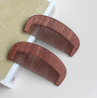 Customize logo-Red Wooden Comb Fine Tooth Comb Beard Care Comb for men grooming