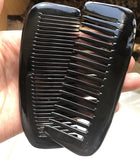Engrave Logo-Handmade black ox horn combs square shape for hair for men beard care brush