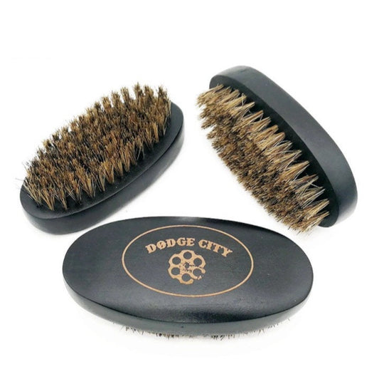 Customize Logo-Boar Bristle Beard Brush Black Wood Handle Face Brush Wooden Facial Cleaning Brush for Men Grooming-5