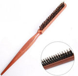 Engrave logo-Toothbrush three row comb pointed tail bristle fluffy dress comb hairdressing modeling tool