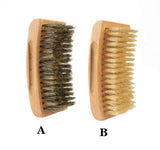 Customize Your Logo-New Kind 360 Curved Boar Bristle Brush For Men Beard Care Makeup Grooming