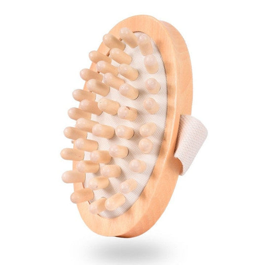 Custom logo-Wood Bristle Bath Brush Wood Body Brush Body Cleaning Brush For Shower Promotion Dry BrushGift