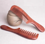 Customized-Redsandal Wood Fine/Wide Tooth Comb For Men Hair/Beard Care Grooming Comb Hair Brush