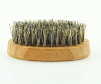 Engrave Logo-Mini Bamboo brush beard care brush for men makeup tool grooming