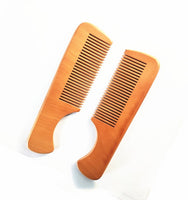 Customize Your Logo-Peach wood fine tooth combs for men beard women hair makeup tool brush
