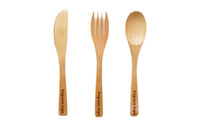 Customize Your Logo-3pcs/set Natural wood Household tableware wood spoon wood fork wood Dinner knife