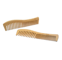 Customize Logo-New Kind Bamboo Wood Comb two kind tooth Beard Care Comb For Men Beard Women Hair brush